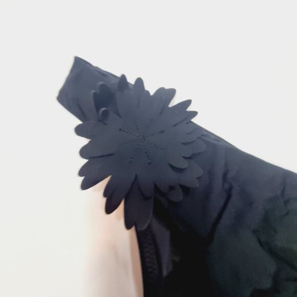 MILLY Cabana Applique Bikini Bottom in Black - Picture 3 of 7